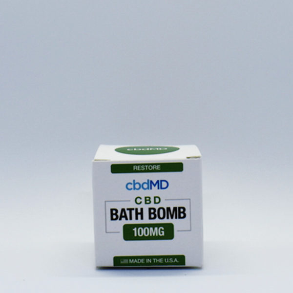 12. bath bomb 100 mg restore green square